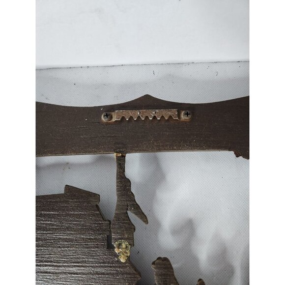 Vintage Burwood Victorian Carriage Horses Carved Dimensional Wall Plaque - Picture 6 of 9